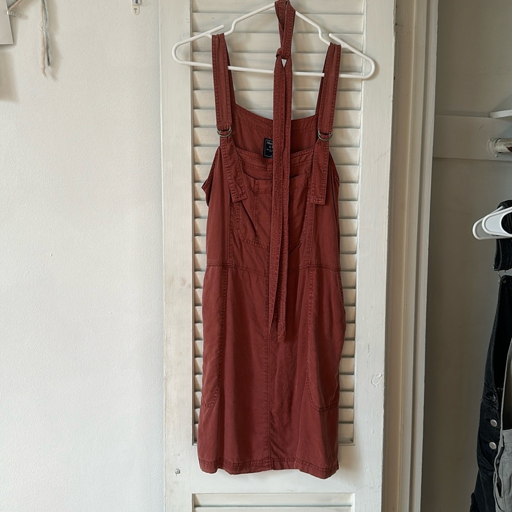 Red Abercrombie dress with belt